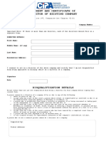 Existing Director Consent Form Private Public Post Incorporation