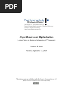 Algorithmics and Optimization PDF