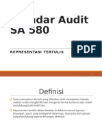 Standar Audit-580 Representasi Tertulis
