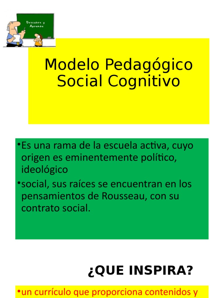 Modelo Social Cognitivo | PDF | Plan de estudios | Enseñando