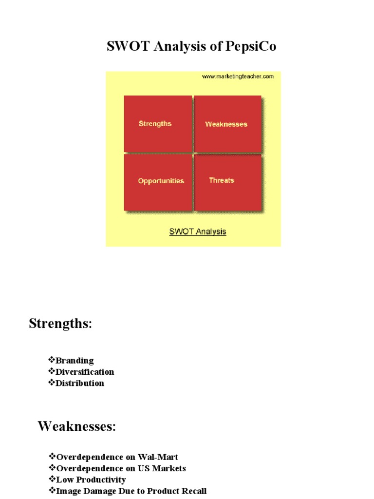 PepsiCo SWOT Analysis Overview | PDF