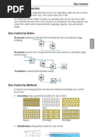 Basics in Mineral Processing-size Control