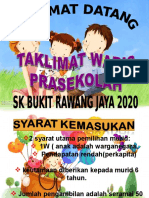 Taklimat Waris Prasekolah SKBRJ 2020