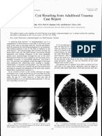 Leptomeningeal cyst resulting for adulthood trauma