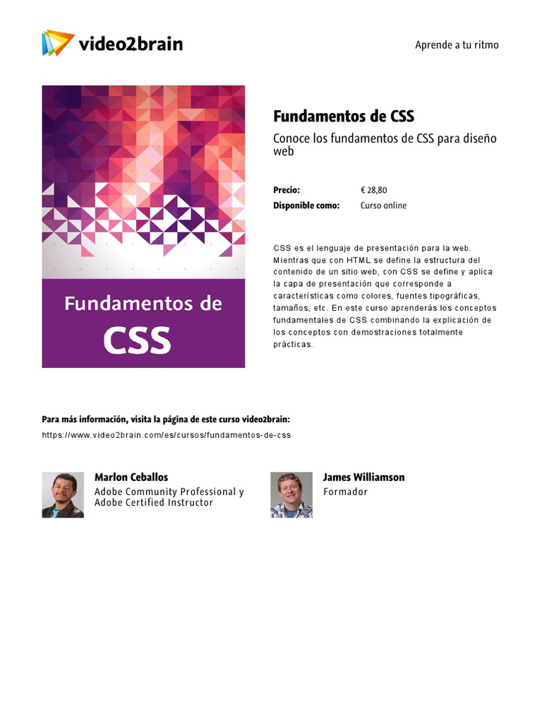Fundamentos de CSS para Diseño Web | PDF