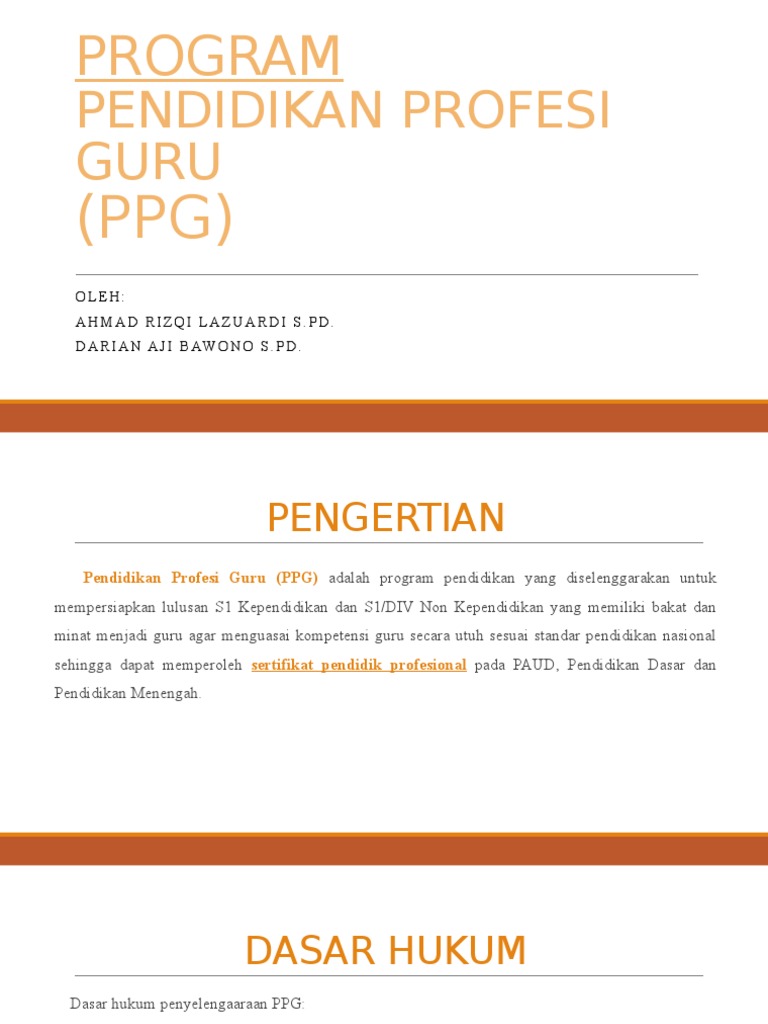 Program Pendidikan Profesi Guru 2025 | PDF