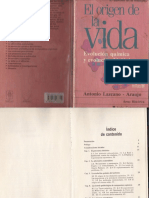 El Origen de La Vida - Antonio Lazcano | PDF | Abiogénesis | Estrellas