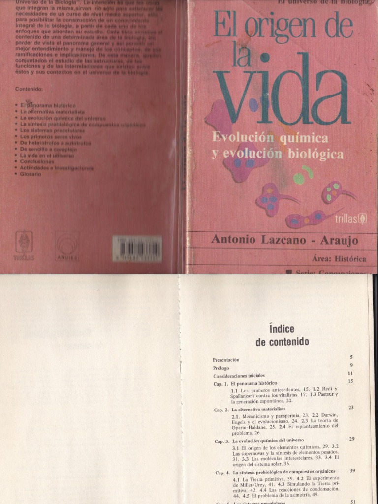 El Origen de La Vida - Antonio Lazcano Araujo | PDF