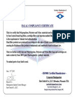 HALAL Compliant Certificate, June 2013-1