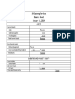 JID Catering Services BALANCE SHEET