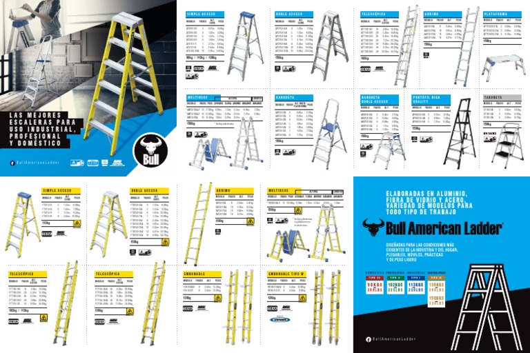 Escaleras Bull American: Ficha Técnica | PDF