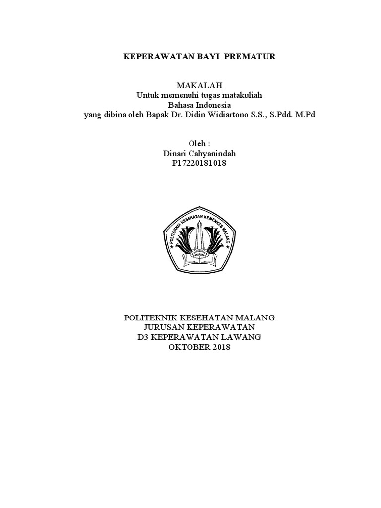 Contoh Cover Makalah Pdf