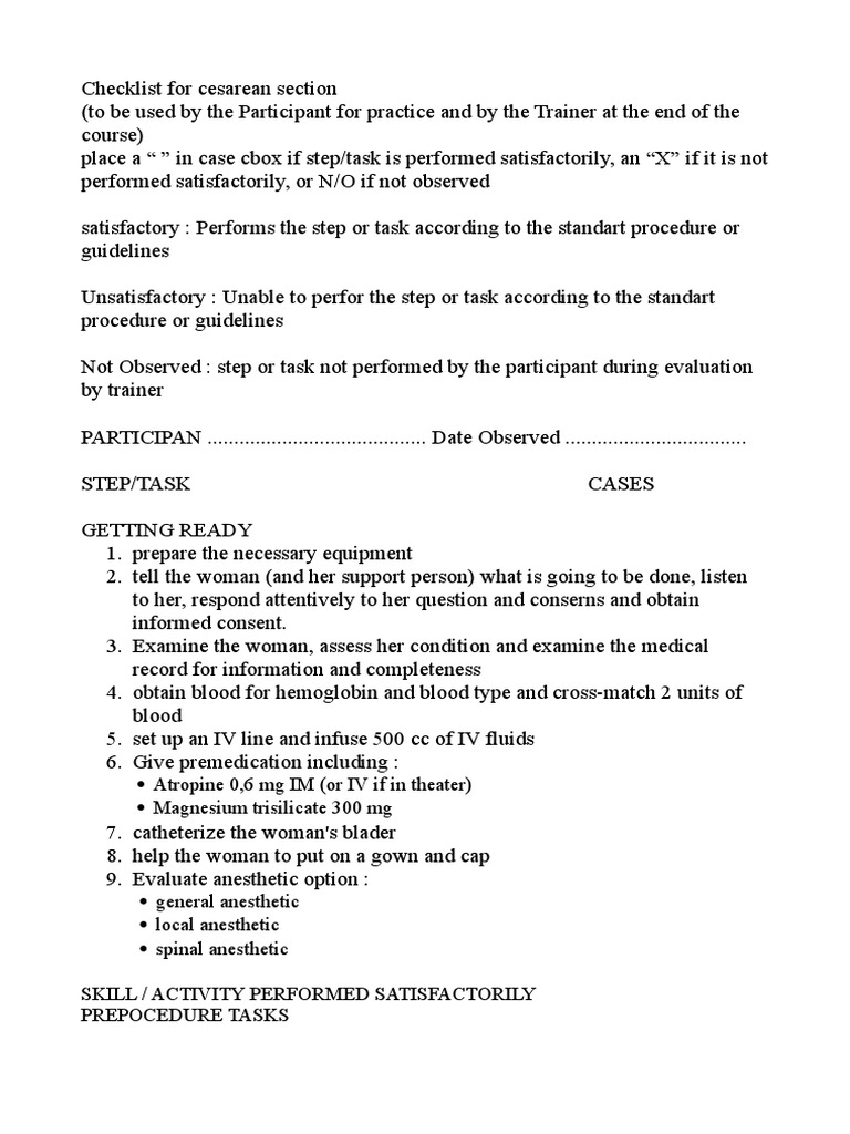 Cesarean Section Training Guide | PDF | Surgical Suture | Uterus