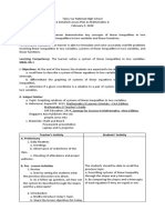 A Detailed Lesson Plan in Graphing Systems of Linear Inequalities