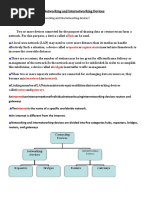 Networking and Internetworking Devices