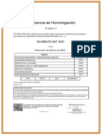 Certificado Homologacion SGS - 2018