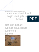 Cara Membuat Kincir Angin Dari Gelas Aqua Bekas