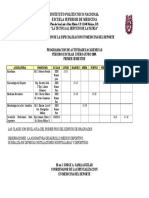 Programacion de Actividades Primer Semestre