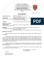 PNP Booking and Arrest Sheet