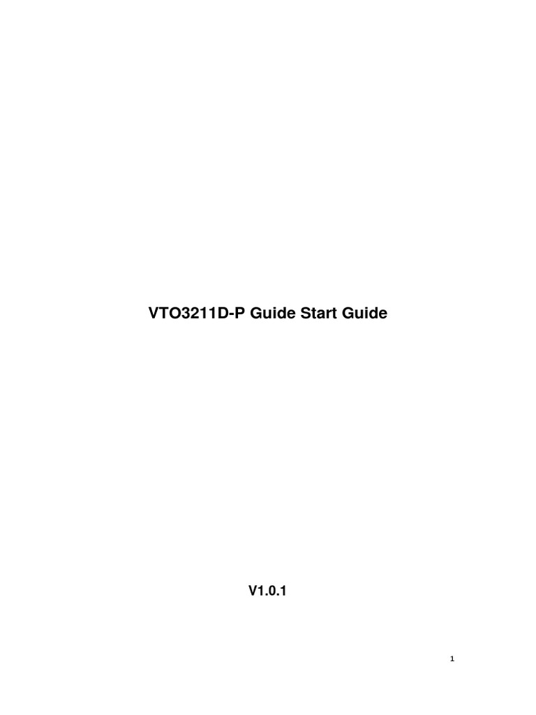 Dahua VTO3211D-P Installation Guide | PDF | Computer Security | Security