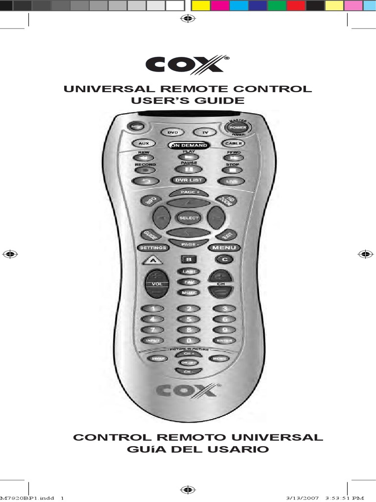 Cox M7820-Manual PDF | PDF