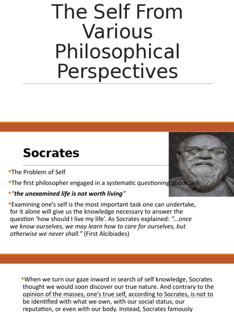 The self from various philosophical perspectives soul socrates