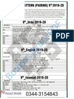 9th+10th New Pairing Scheme 2019-20