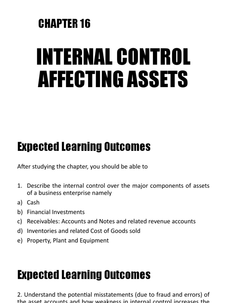 Internal Control Over Business Assets | PDF | Internal Control | Inventory