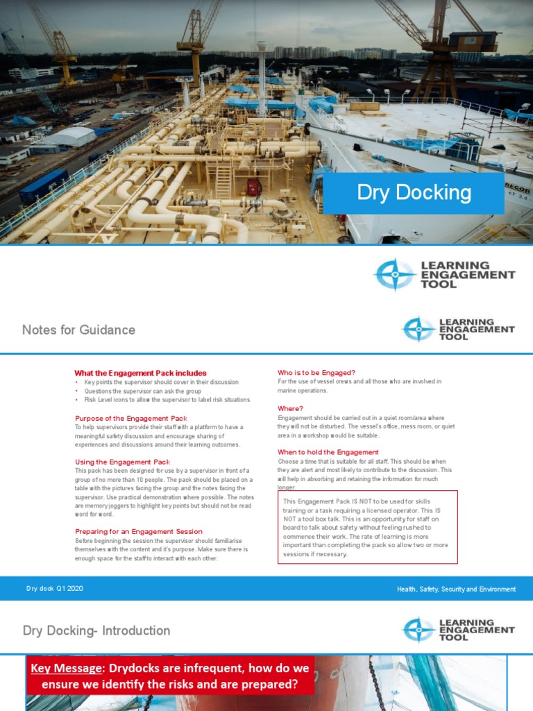 Dry Dock Safety Engagement Guide | PDF | Safety | Behavior