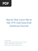 Step by Step Azure Site To Site VPN With SonicWall Hardware Firewall