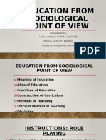 Education From Sociological