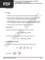 Module 4 - Transformer & DC Motor at EEC