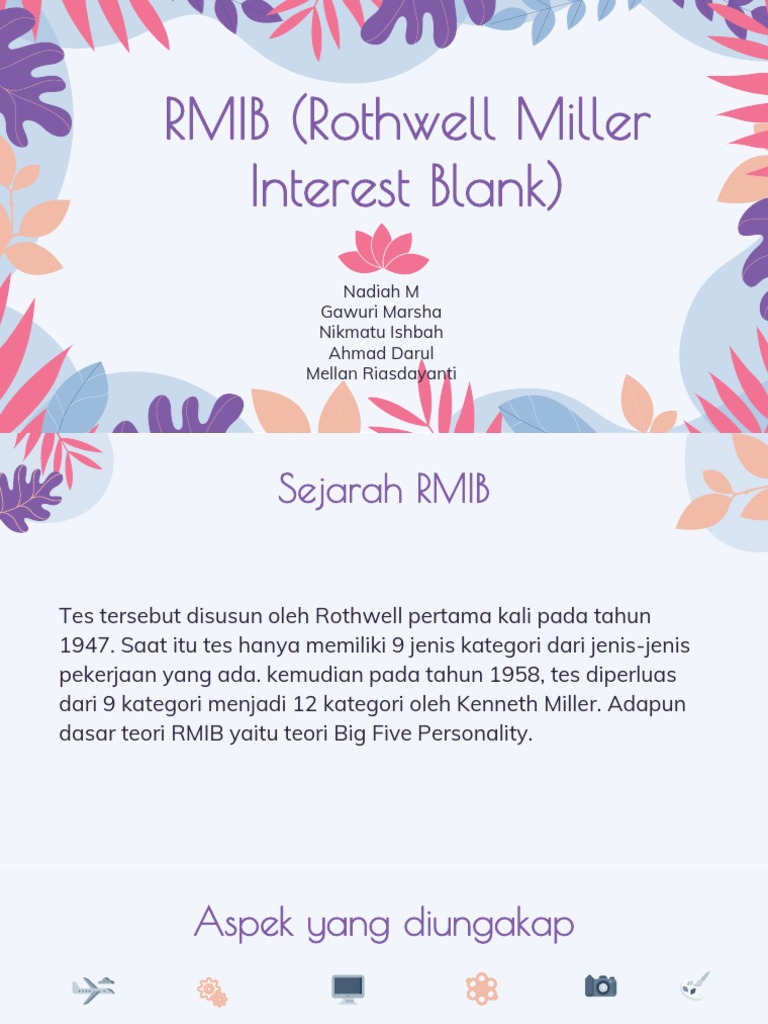 Sejarah dan Tujuan Tes RMIB | PDF