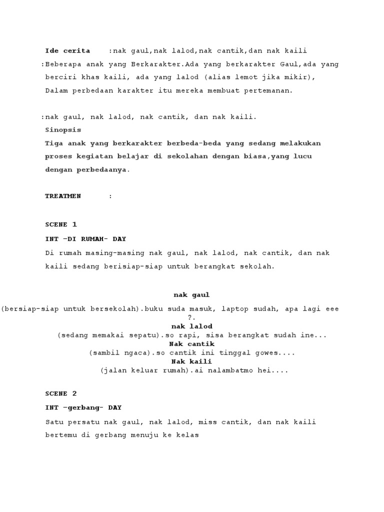 Skrip Short Movie | PDF