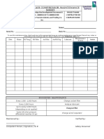 3.3.9 Air Compressor Maintenance Log