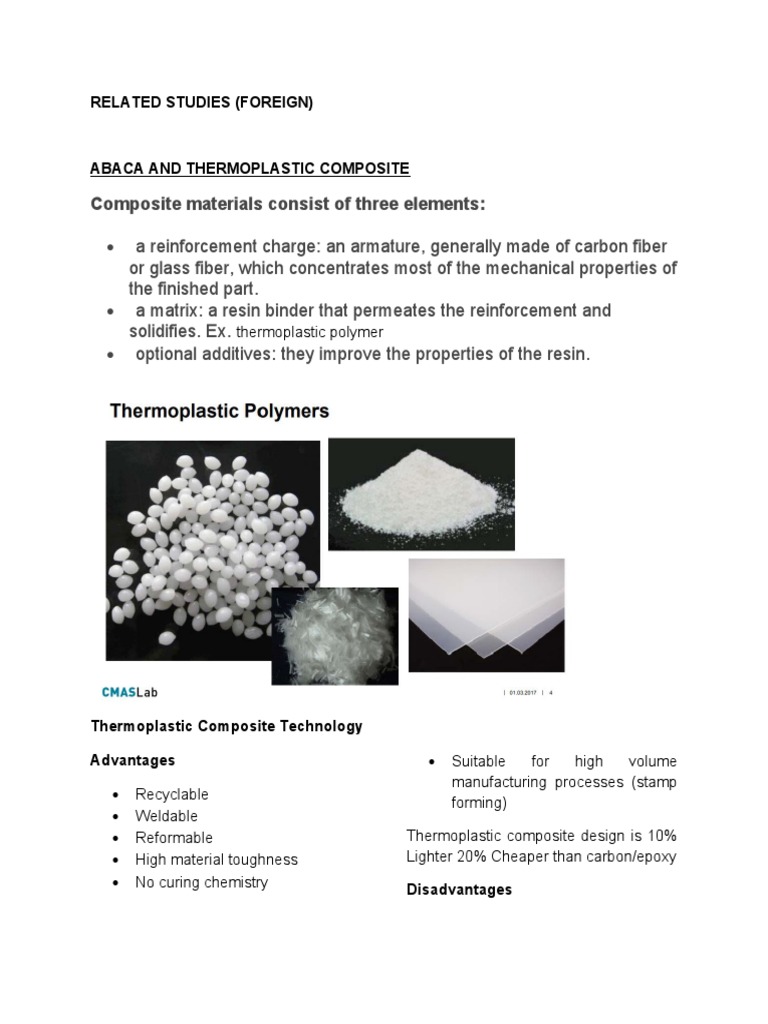 Related Study Composite For Abaca PDF Composite Material Fibers