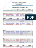 Calendar Competitional 24 Ianuarie 2019