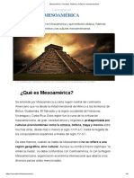 Mesoamérica - Concepto, Historia y Culturas Mesoamericanas