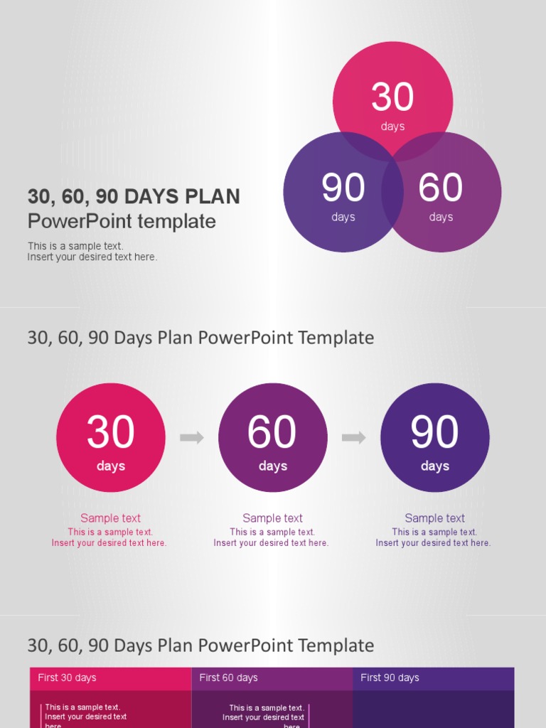 6972 01 30 60 90 Days Plan Powerpoint Template | PDF