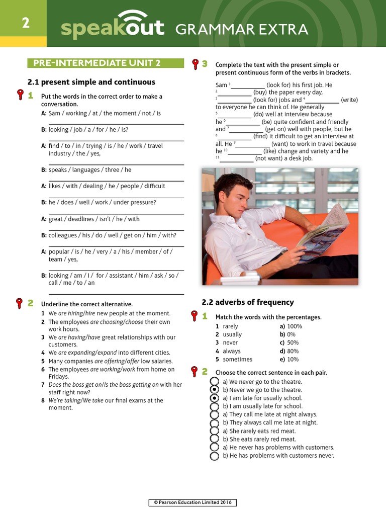 Speakout Grammar Extra Pre-Intermediate Unit 2 - Часть1 | PDF ...