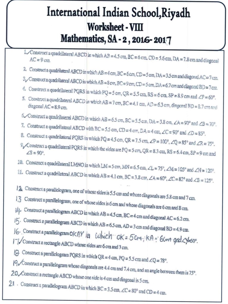 8 Maths Sa2 | PDF