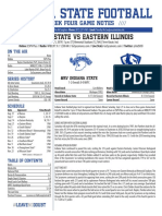 Indiana State Game Notes Week 4 Vs Eastern Illinois