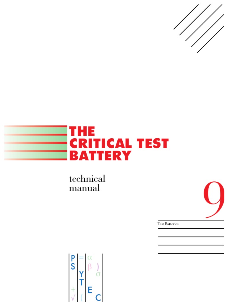 Battery Test | Validity (Statistics) | Psychometrics