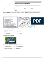 Avaliação de história e geografia de 2o ano