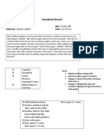 Anecdotal Record 6 - Preschool Praticum