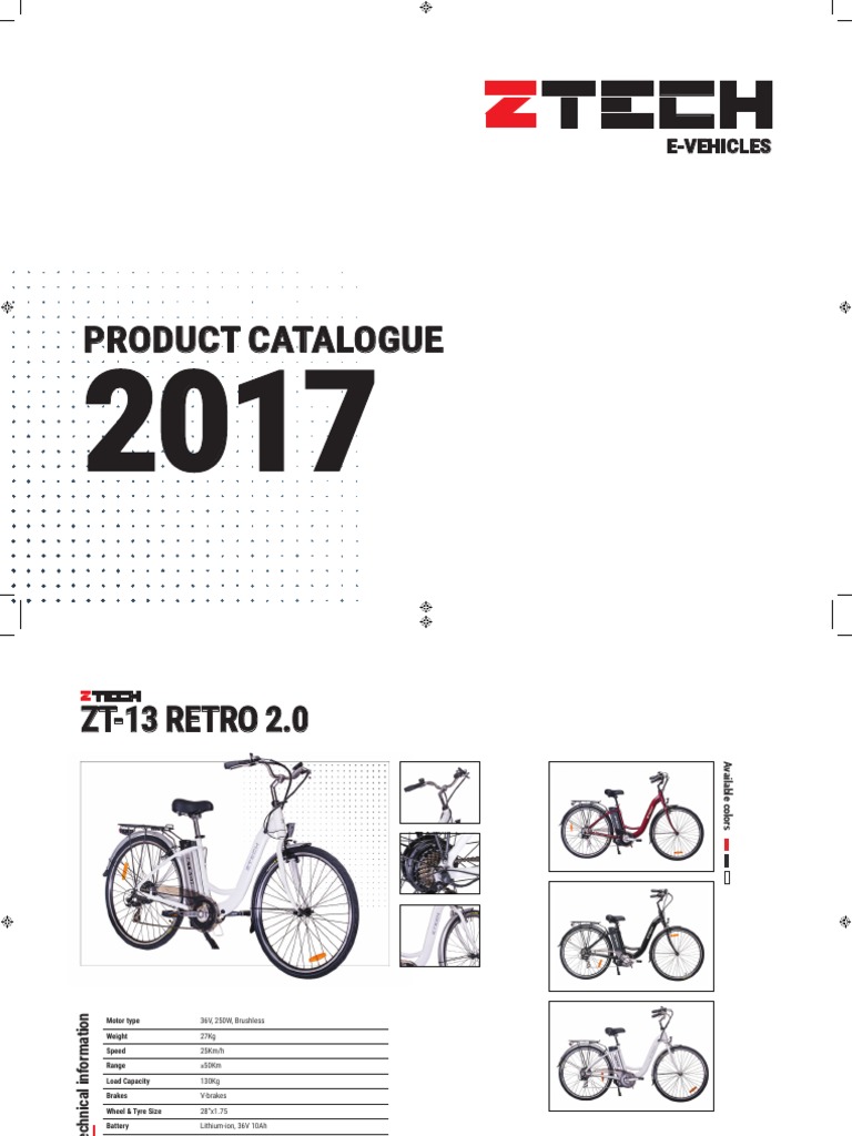 Z-Tech E-Vehicles Product Catalogue 2017 | PDF | Brake | Electric Motor