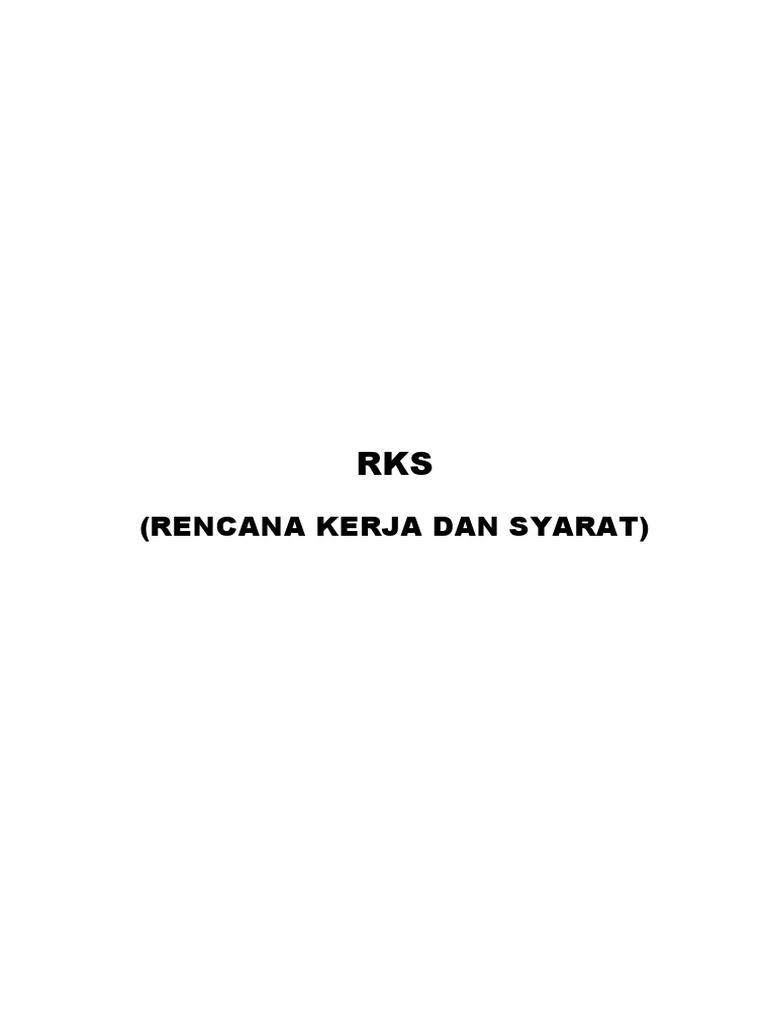 RKS: Panduan Lengkap Peserta Lelang | PDF