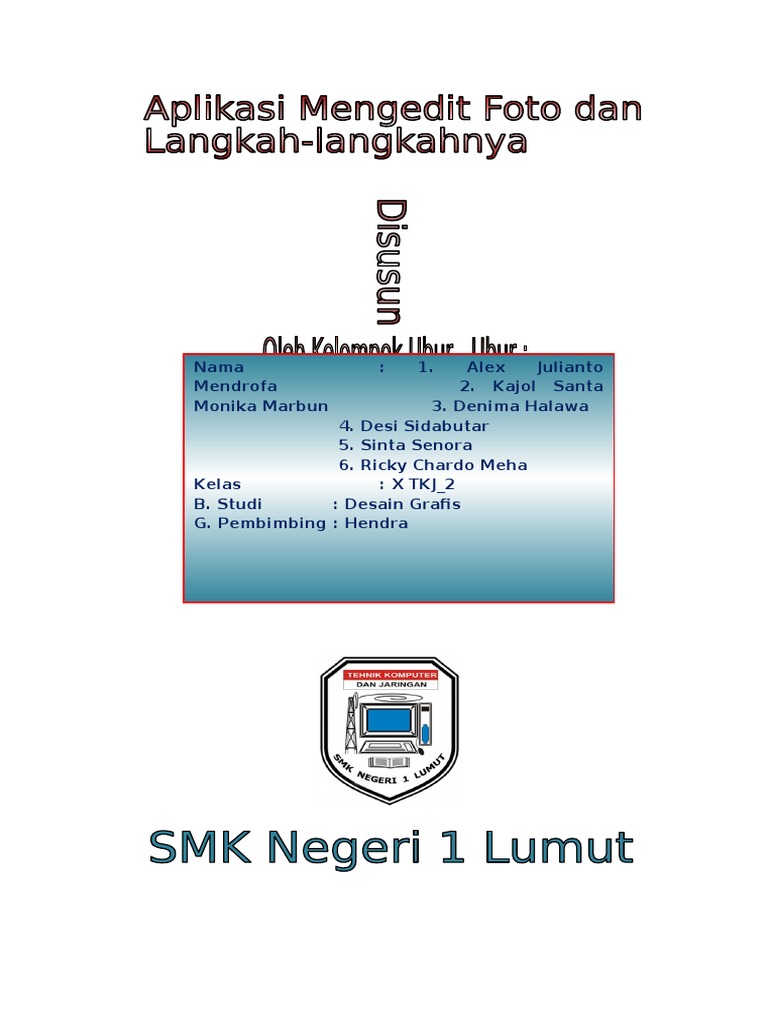 Tutorial Mengedit Foto dengan Photoscape | PDF