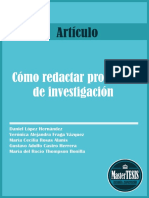 29. ARTICULO Cómo redactar proyectos de investigación 2013