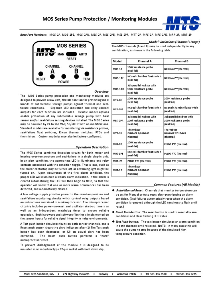 MOS1P HMWT & Seal Fail Relay PDF Relay Switch
